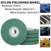 5/10Pc 4'' Nylon Fiber Polishing Buffing Disc 100mm For Metal Angle Grinder Tool