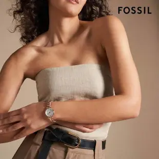 【FOSSIL 官方旗艦館】Carlie系列 羅馬時刻手鍊式女錶 不鏽鋼錶帶指針手錶 28MM(多色可選)