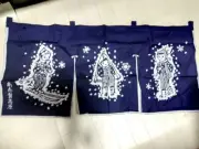 Vintage Japanese Noren Curtain Snow Girl Design Tateyama Range Northern Alps New