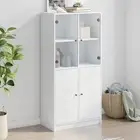 Highboard with Doors Storage Cabinet Tall Cupboard Engineered Wood vidaXL