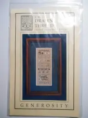 The Drawn Thread GENEROSITY Cross Stitch SAMPLER Pattern Chart W/BUTTONS