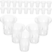 ibasenice 50Pcs Hydroponic Net Cups for Planting Durable Plastic Pots for Aquatic Plants for Balconies and Greenhouses Safe Practical Planting