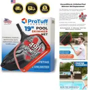 Pool Skimmer Net 19 Inch Wide Fast Cleaning Leaves Bugs Debris Pool Maintenance