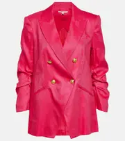 [Veronica Beard] Veronica Beard Hirsch linen-blend Dickey blazer AU 2 pink