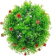Artificial Eucalyptus Leaf Topiary Ball Decorative Plant Sphere for Indoor Outdoor Decor Lifelike Faux Eucalyptus Ornament for Home Garden Wedding Party