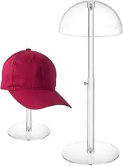 Hat Display Stand,Clear Jewelry Storage Holder | Domed Acrylic Display Stand Height Adjustable Organizer Decorative for Dresser Bedroom Closet Table