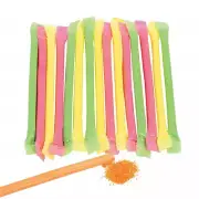 Candy Filled Sugar Straws (240 Pack) Powder sticks, Assorted Colors