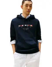 [Tommy Hilfiger] Multi-Flag Embroidery Hoody in Navy