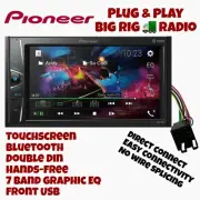 Pioneer Big Rig 6.2" Touchscreen Double Din Receiver Bluetooth USB + Plug & Play