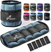 Adjustable Ankle Weights, 1.8 kg Sportneer 1 Pair Wrist Weights Arm Leg Weight Straps Equipment for Indoor Outdoor for Fitness, Walking, Jogging, Workout, 2 lb Per Ankle 4 lb Per Pair
