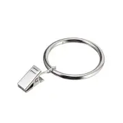 24Pack Curtain Clip Rings with Hooks Metal 1.5" 4mm Thickness Drapery Ring