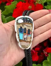 Celestial Night Sky 3 Wise men Sterling Silver Bolo Tie
