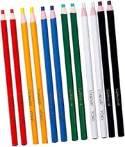 HAWILLOSCH 12 Pack Wax Pencil Markers Peel-off China Markers Drawing Crayons for Boys and Girls Coloring