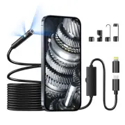 Endoscope Camera with Light, 1920P Borescope Camera with 8+1 Adjustable LED L...