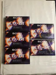 5 SONY CD-IT 100 MINUTE Blank Audio Cassette Tapes High Bias Slim Case SEALED