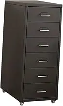 Drawer Dresser Chest Storage Dresser Fashion Narrow Dresser Storage for Bedroom Closet Office Hallway Entryway Kitchen, Black