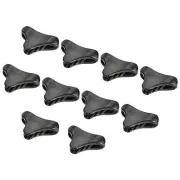 10pcs Tent Rope Buckle Triangle Adjustment Buckle 5mm for Outdoor Black