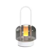 White Portable Rechargeable LED Lantern -Touch Control, Adjustable Brightness, U