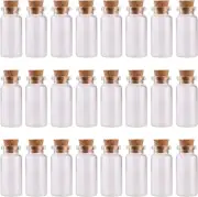 24PCS 10ml Glass Bottles Cork Stoppers DIY Decoration Mini Glass Vials Cork M