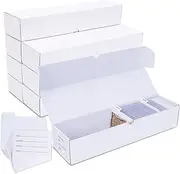 [Leyzan] Trading-Card Storage Box, 8-Pack • 1000 Count Corrugated Cardboard Storage Box with dividers & labels for TCG/Magic/Mtg storage and Collection, 14.4 INCH Horizontal