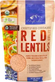 Organic Split Red Lentils 500 G