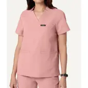 JAANUU WOMEN'S Mauve HELIA SCRUB TOP Size S