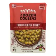 A Dozen Cousins - Ready to Eat Beans - Trini Chickpea Curry - Case of 6 - 10 oz.