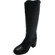 Patricia Nash Loretta Tall Boots Black 9W Wide MSRP 349 New
