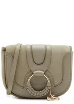 See BY Chloé Hana Mini Panelled Suede Cross-body bag - Grey ONE SIZE