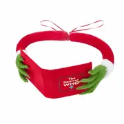 The Book of WHO Christmas Tree Decoration Green Christmas Thief Hands Tree Top Funny Elf Reading Book Tree Topper