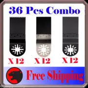 36 Pcs Oscillating MultiTool Saw For Fein Multimaster Milwaukee Ridgid Craftsman