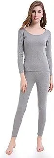 [CnlanRow] Womens Thermal Underwear Set - Winter Long Johns Ultra Thin Crew Neck Pajamas
