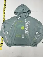 Grayson Threads Hooded Crop Sweatshirt Med Creating Change Bold Print Spellout