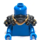 Lego - Minifigure Utensil - Dark Grey Gray / Gold, Shoulder Armor, Ninja