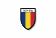 PATCH PATCHES EMBLEM IRON ON GLUE PRINT FLAG world crest romania