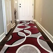 Hallway Carpet Runner, Washable Floor Mat for Kitchen Bedroom Entryway 1m 1,5m 2m 2,5m 3m 3,5m 4m 4,5m 5m 5,5m 6m Vintage Red Narrow Area Rugs, Soft Touch Non-Slip Long Carpet(60x150cm)