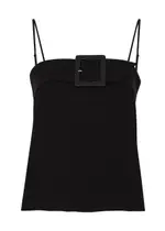 Christopher Kane Buckle-embellished Camisole top - Black - 6 6