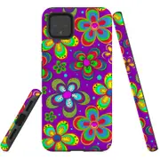 For Google Pixel 4XL Case, Shielding Back Cover,Purple Floral Design
