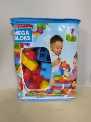 Mega Bloks Big Building Bag Blue 60 Pieces NEW Construction Block Toy