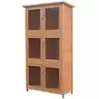 Rabbit Guinea Cage Hutch 6 Rooms Chicken Hen House Wood Iron Wire Mesh Yard vida
