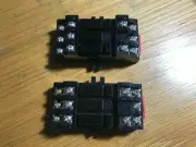 Two (2) Allied Controls Din rail mount relay sockets SL-711