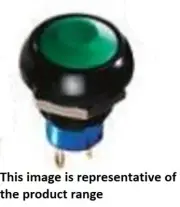 Apem PUSH BUTTON SWITCH 5A Momentary SPDT, Solder Terminal, Round Shape YELLOW