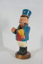 RARE BLACK FOREST HAND CARVED 1983 TOWN CRIER BELL RINGER NUTCRACKER 12" TALL