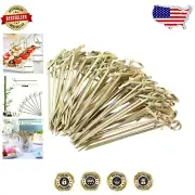 2000 Eco-Friendly Bamboo Cocktail Skewers - 4.13 Inch Party Picks for Appetizers
