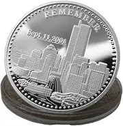 Silver United we Stand Honoring and Remember 11 September 2001 Challenge Coin