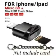 IPhone 14 13 12 11 IPad OTG to micro SD TF Card Reader adapter lightning memory