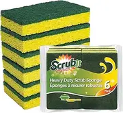 Scrub-It Heavy Duty Scrub Sponge - Made From Tough Cellulose - Non-Scratch - Eco Friendly - Lasts For Months Of Heavy Duty Kitchen Cleaning