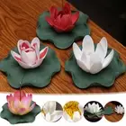 1pcs Lotus Incense Holder Ceramic Incense Burner Flower Stick Home Office Decor