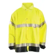 Class 3 Type R Premium Breathable Rain Jacket, 150 Denier Polyester with PU