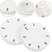 2pcs Freezer Accessories Locks Handle Ice Trays for Freezer Temperature Control Switch Knob Thermometer Wireless Fridge Ice Cube Tray with Lid Bin Tippee Oven Knobs Plastic White